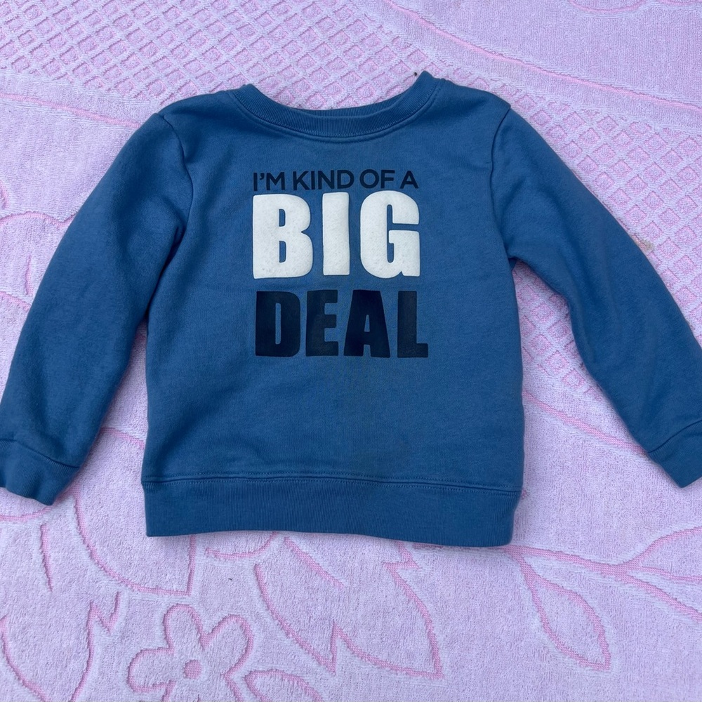 Garanimals Baby Boys Blue " I'm Kind of a Big Deal" Sweatshirt Size 24M